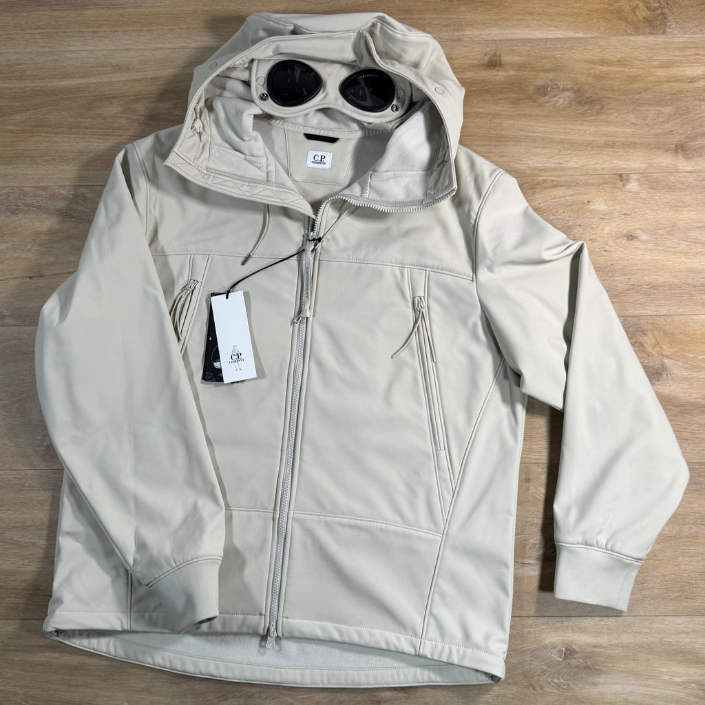C.P. Company Shell-R Goggle Jacket in Silver Birch