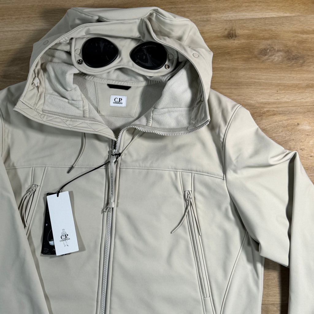 C.P. Company Shell-R Goggle Jacket in Silver Birch