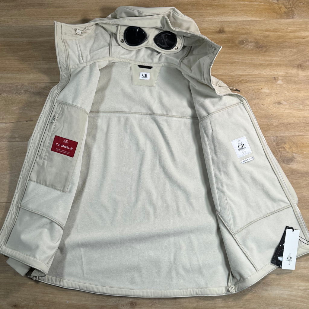 C.P. Company Shell-R Goggle Jacket in Silver Birch