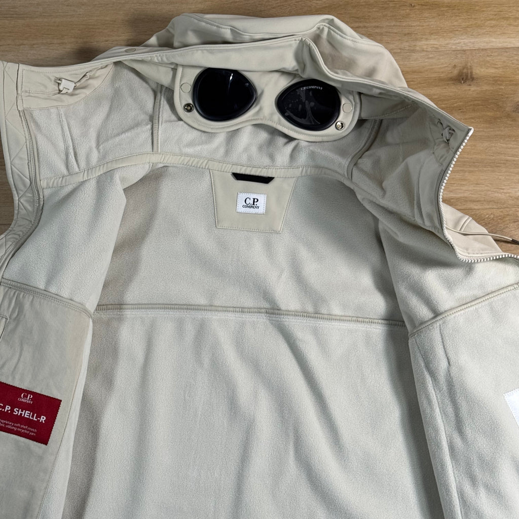 C.P. Company Shell-R Goggle Jacket in Silver Birch