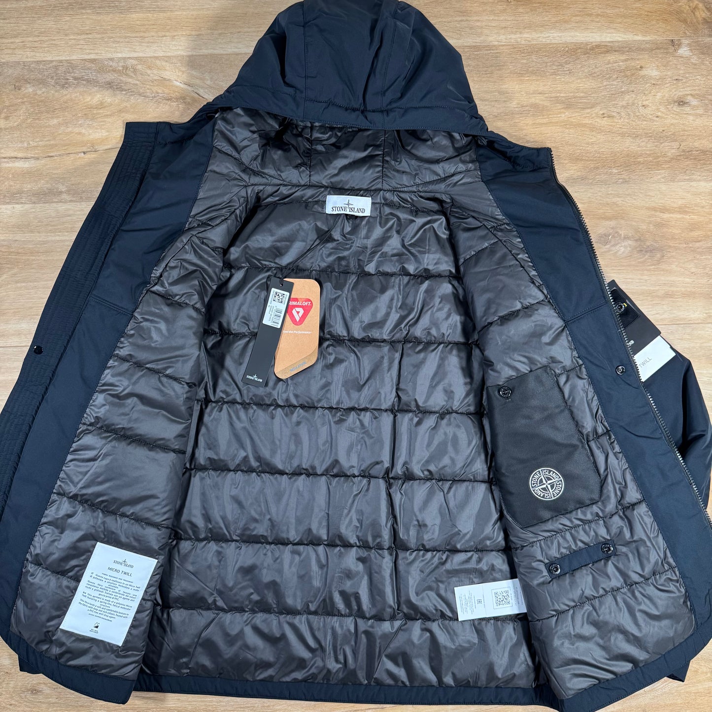 Stone Island Micro Twill Padded Jacket in Navy
