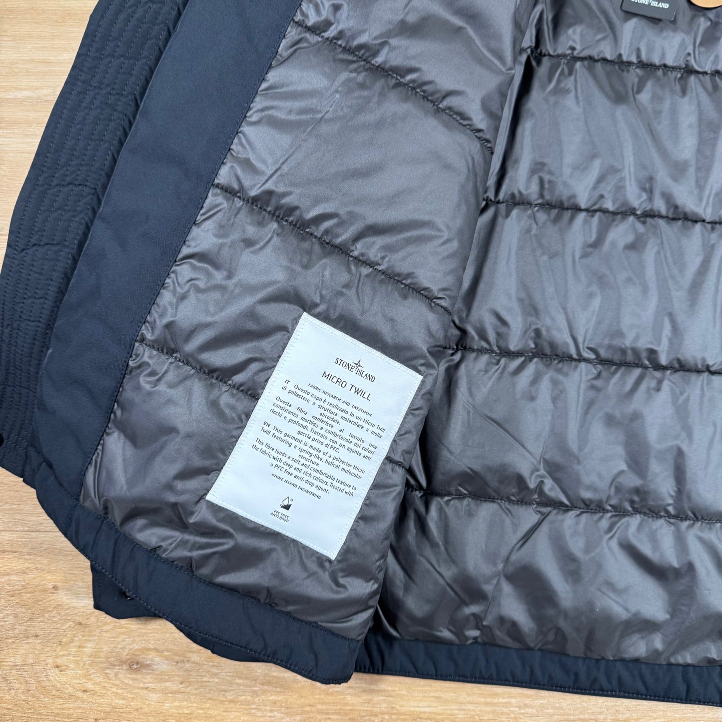 Stone Island Micro Twill Padded Jacket in Navy