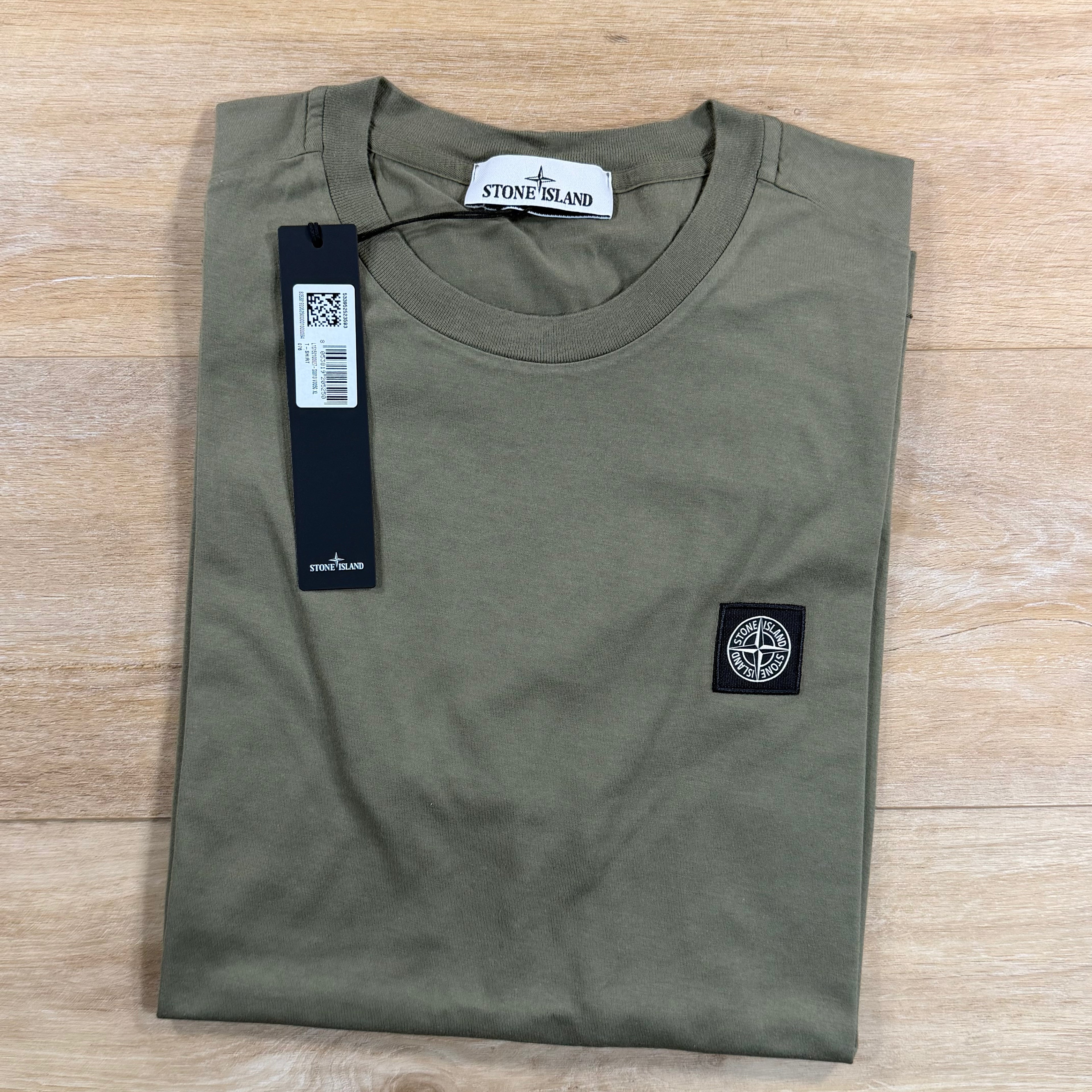 Stone Island Patch Logo T-Shirt in Military Green