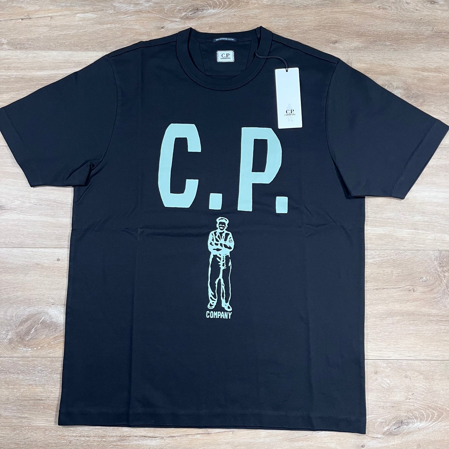 C.P. Company Mercerized 30/2 Jersey Sailor T-Shirt in Black