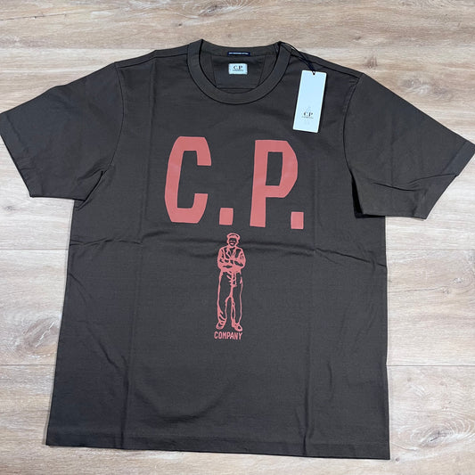 C.P. Company Mercerized 30/2 Jersey Sailor T-Shirt in Ivy Green