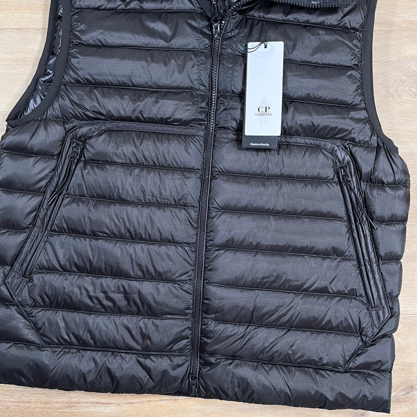C.P. Company D.D. Shell Goggle Down Gilet in Black