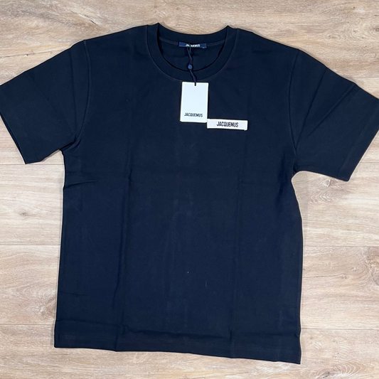 Jacquemus Le T-Shirt Gros Grain in Black