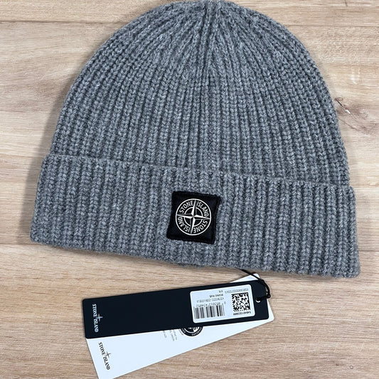 Stone Island RWS Geelong Wool Beanie in Cement