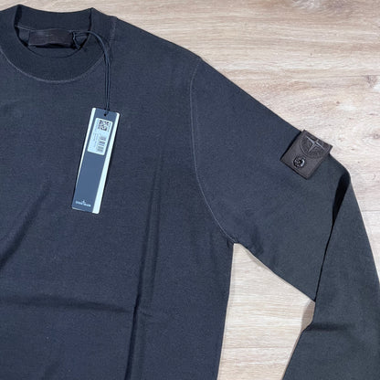 Stone Island Ghost Pure Light RWS Wool Crewneck Jumper in Dark Brown