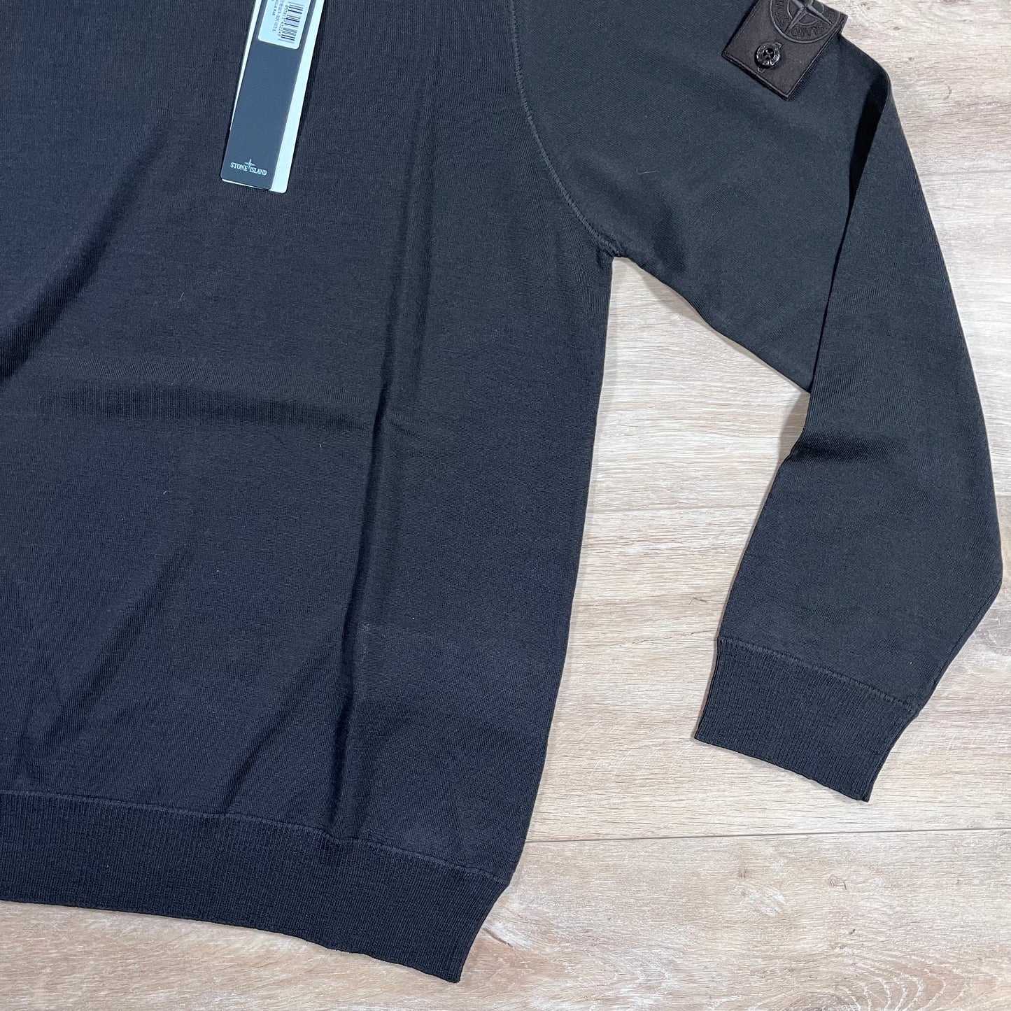 Stone Island Ghost Pure Light RWS Wool Crewneck Jumper in Dark Brown