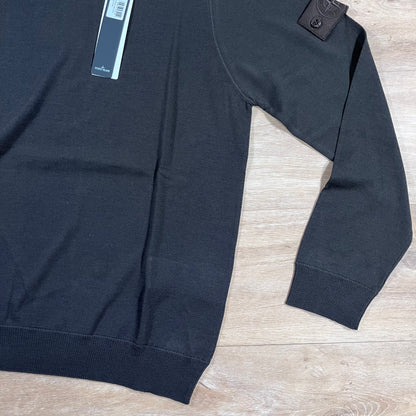 Stone Island Ghost Pure Light RWS Wool Crewneck Jumper in Dark Brown