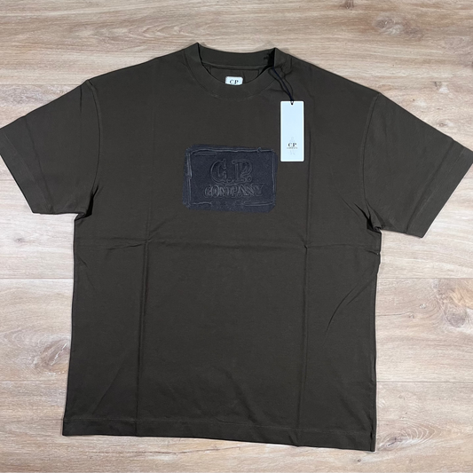C.P. Company 30/1 Jersey Logo T-Shirt in Ivy Green