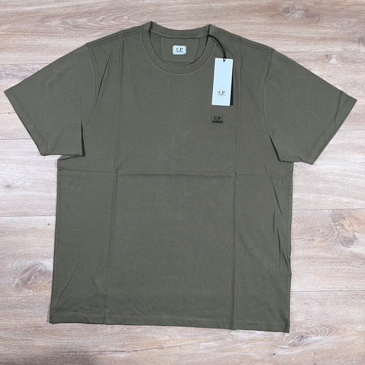 C.P. Company Logo Patch T-Shirt in Elmwood Green