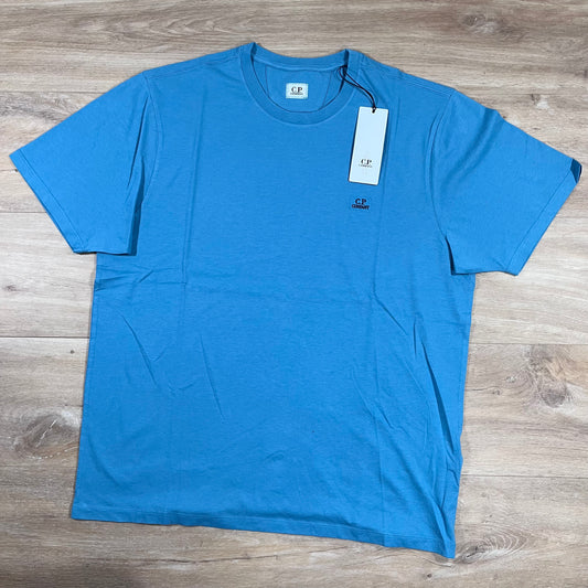 C.P. Company Logo Patch T-Shirt in Aegean Blue