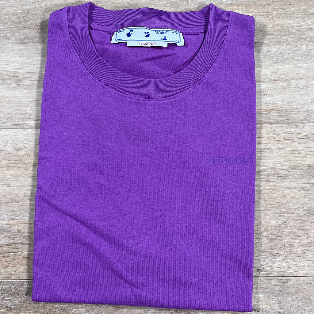 Off-White Diagonal Tab T-Shirt in Purple