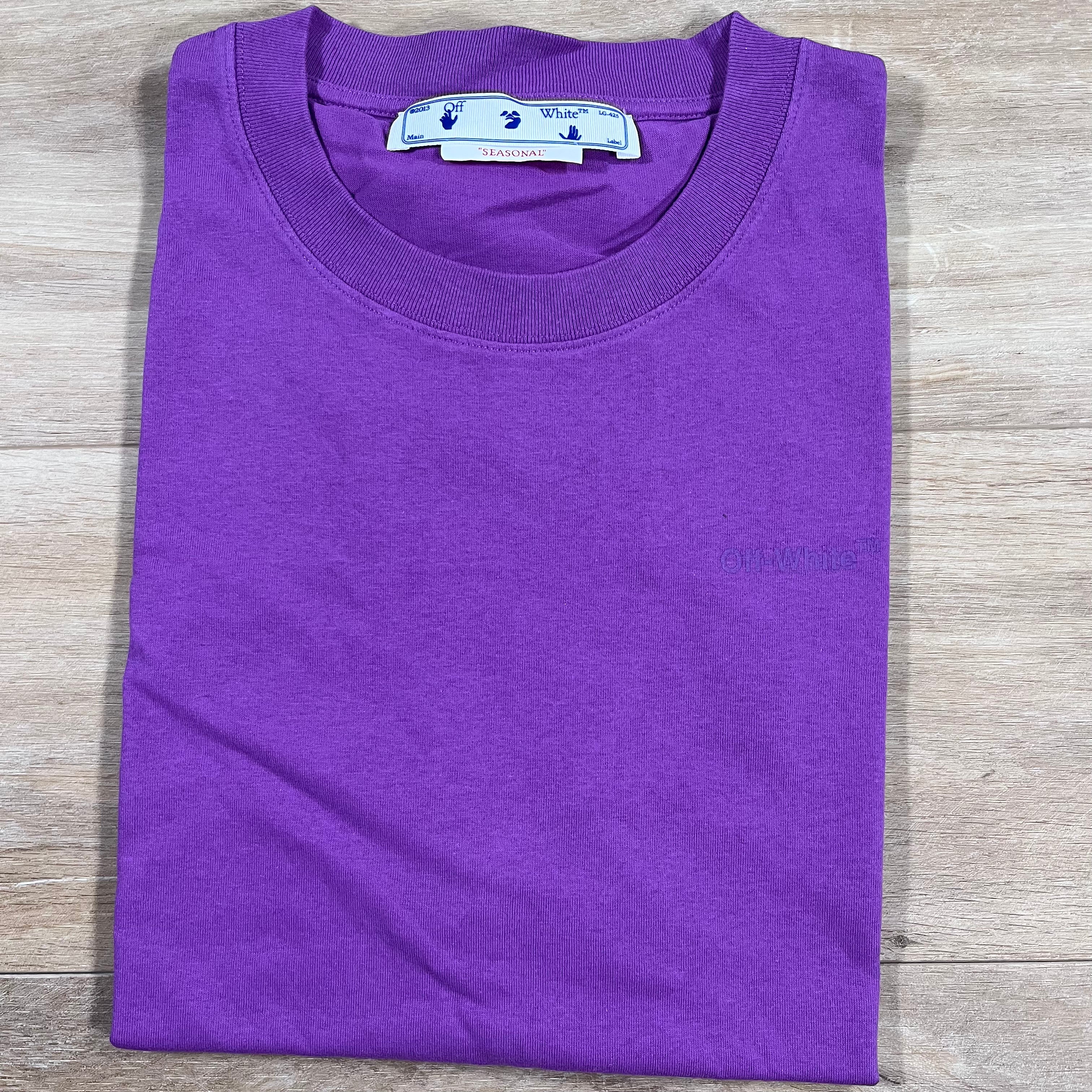Off-White Diagonal Tab T-Shirt in Purple