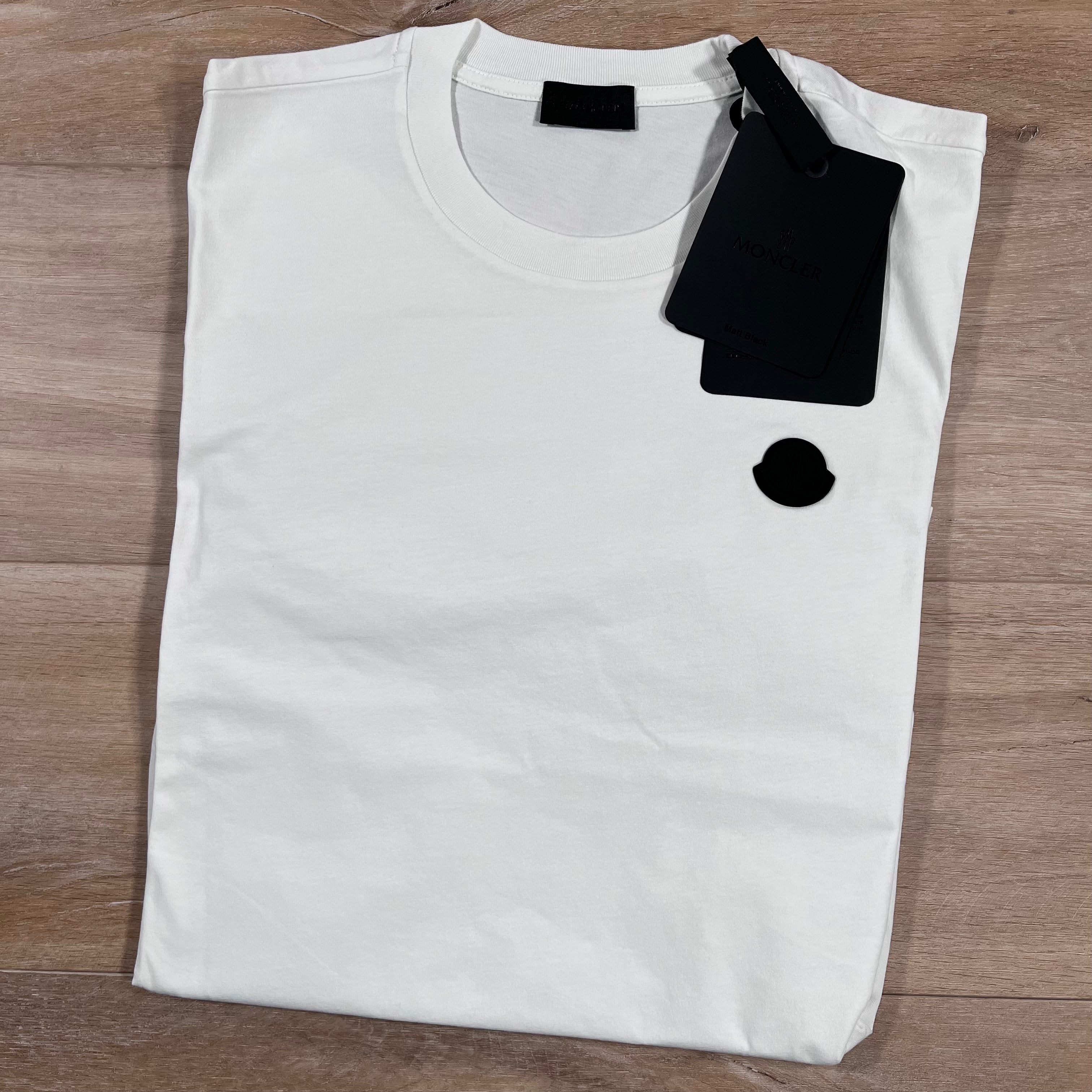 Moncler Logo Cotton T-Shirt in White