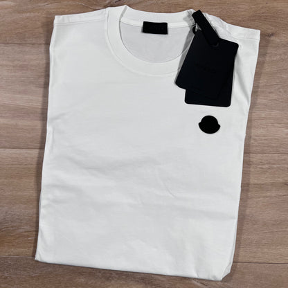 Moncler Logo Cotton T-Shirt in White