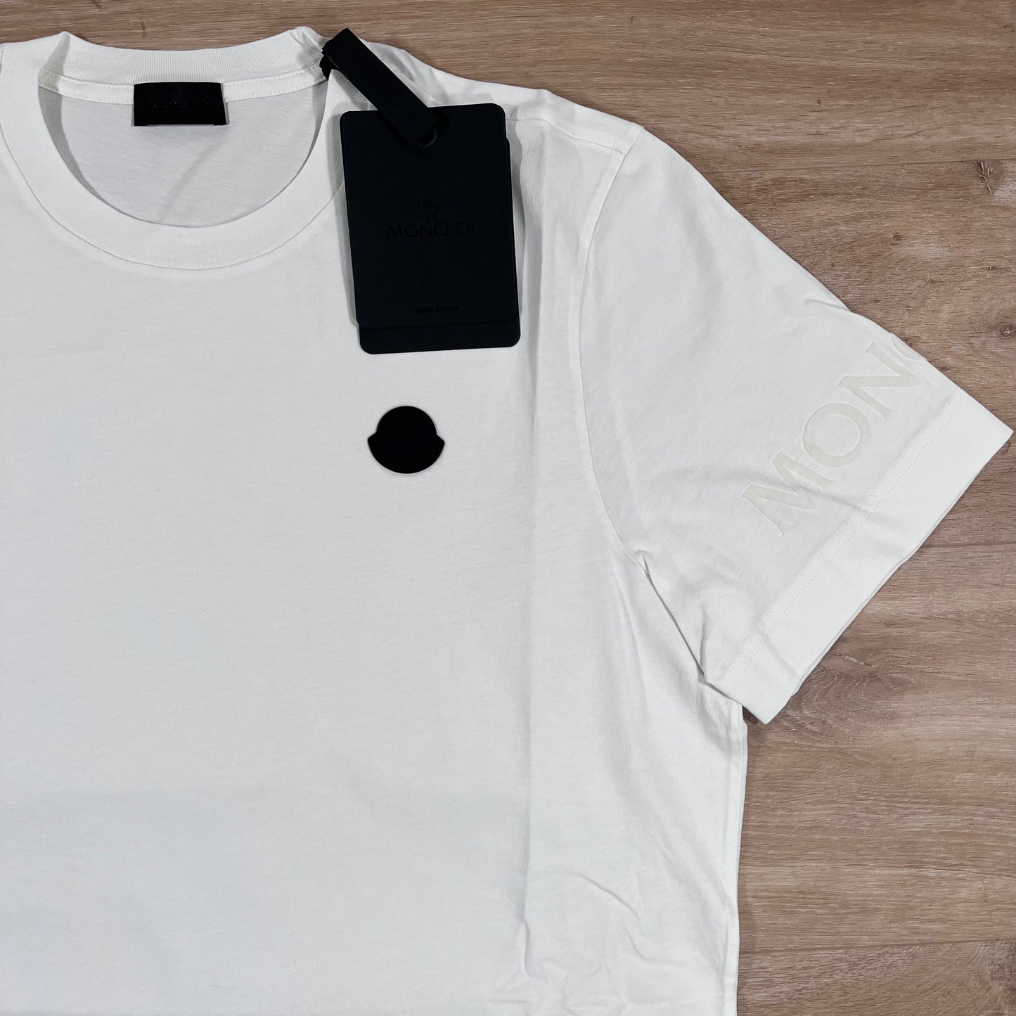 Moncler Logo Cotton T-Shirt in White