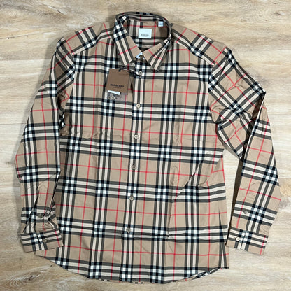 Burberry Caxton Check Shirt in Archive Beige
