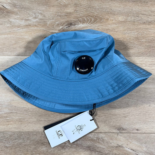 C.P. Company Chrome-R Lens Bucket Hat in Aegean Blue