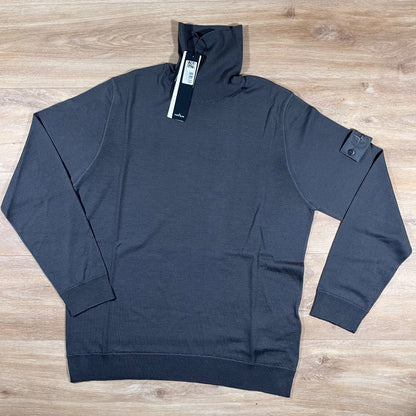Stone Island Ghost Pure Light RWS Wool Turtleneck Jumper in Dark Grey