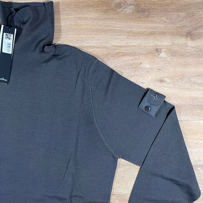 Stone Island Ghost Pure Light RWS Wool Turtleneck Jumper in Dark Grey