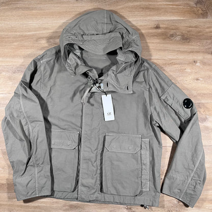 C.P. Company Twill Short Lens Jacket in Fungi Grey