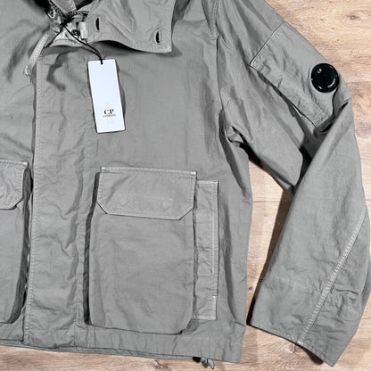 C.P. Company Twill Short Lens Jacket in Fungi Grey