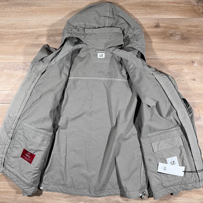 C.P. Company Twill Short Lens Jacket in Fungi Grey