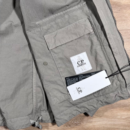 C.P. Company Twill Short Lens Jacket in Fungi Grey