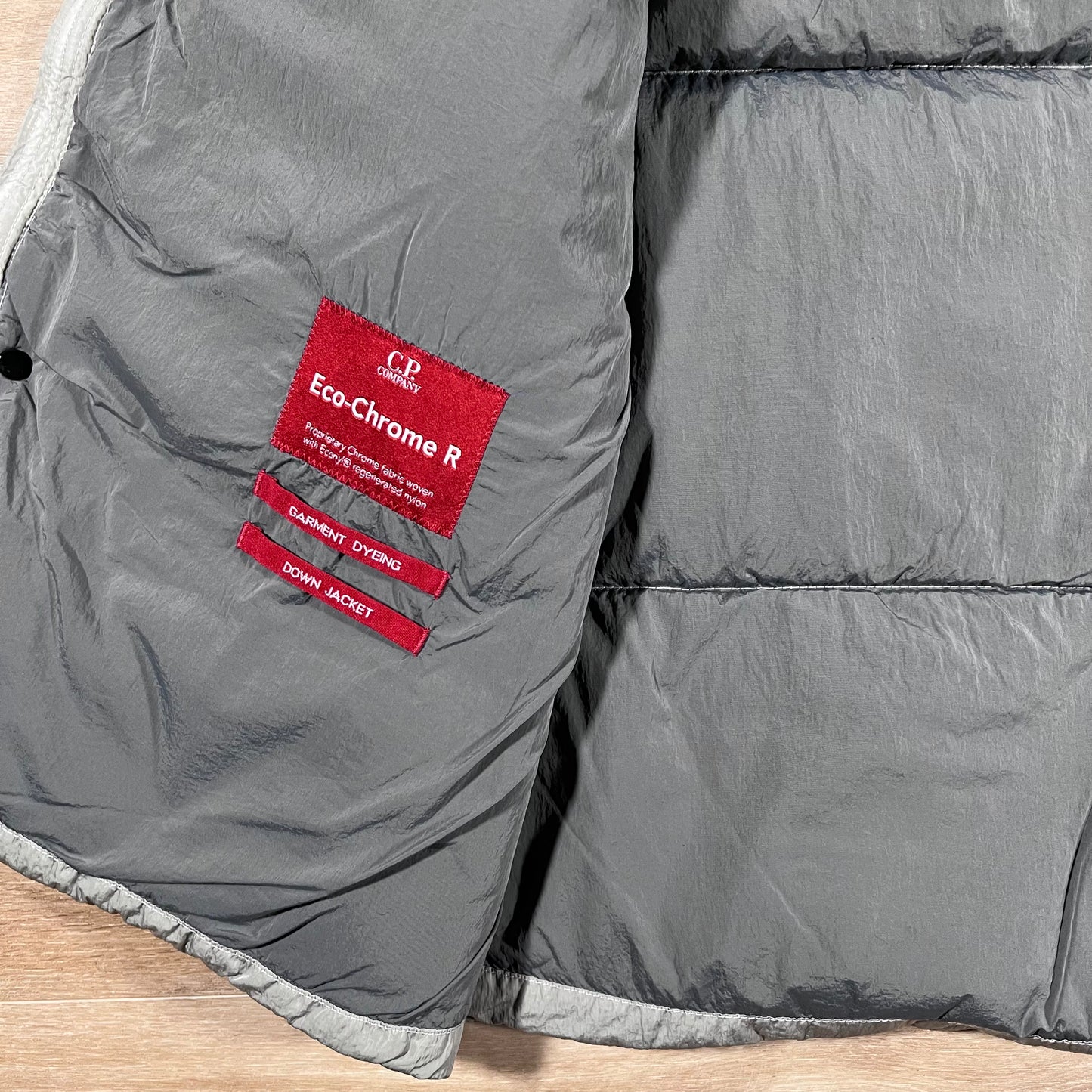 C.P. Company Eco-Chrome R Mixed Down Lens Gilet in London Fog - Grey