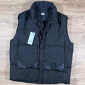 C.P. Company Eco-Chrome R Mixed Down Lens Gilet in Black