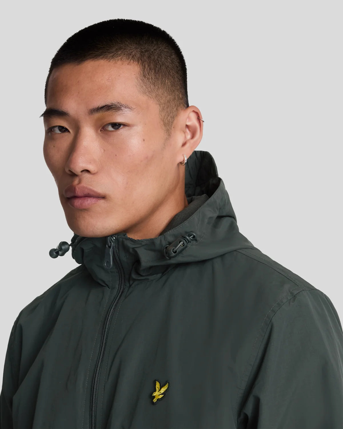 Lyle & Scott Water Resistant Hooded Jacket in Gunmetal