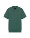 Lyle & Scott Cotton Knitted Polo Shirt in Everglade Green