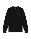 Lyle & Scott Rib Insert Crewneck Jumper in Jet Black