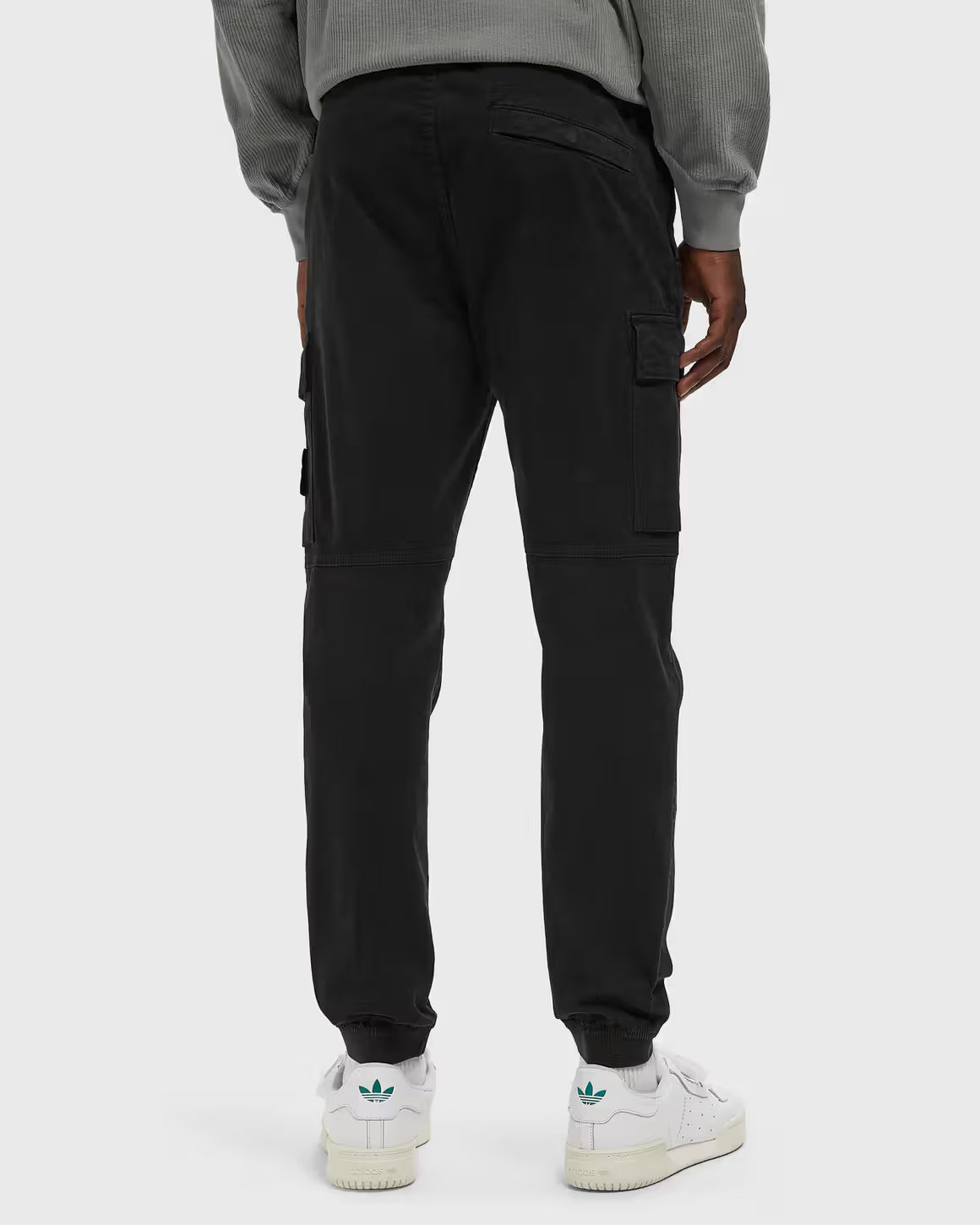 Stone Island Stretch Broken Twill Old Effect Cargo Pants in Black