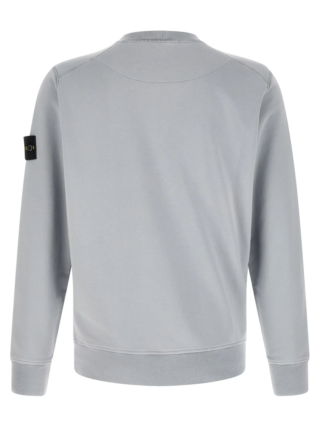 Stone Island Organic Cotton Fleece Crewneck Sweatshirt in Ash Grey