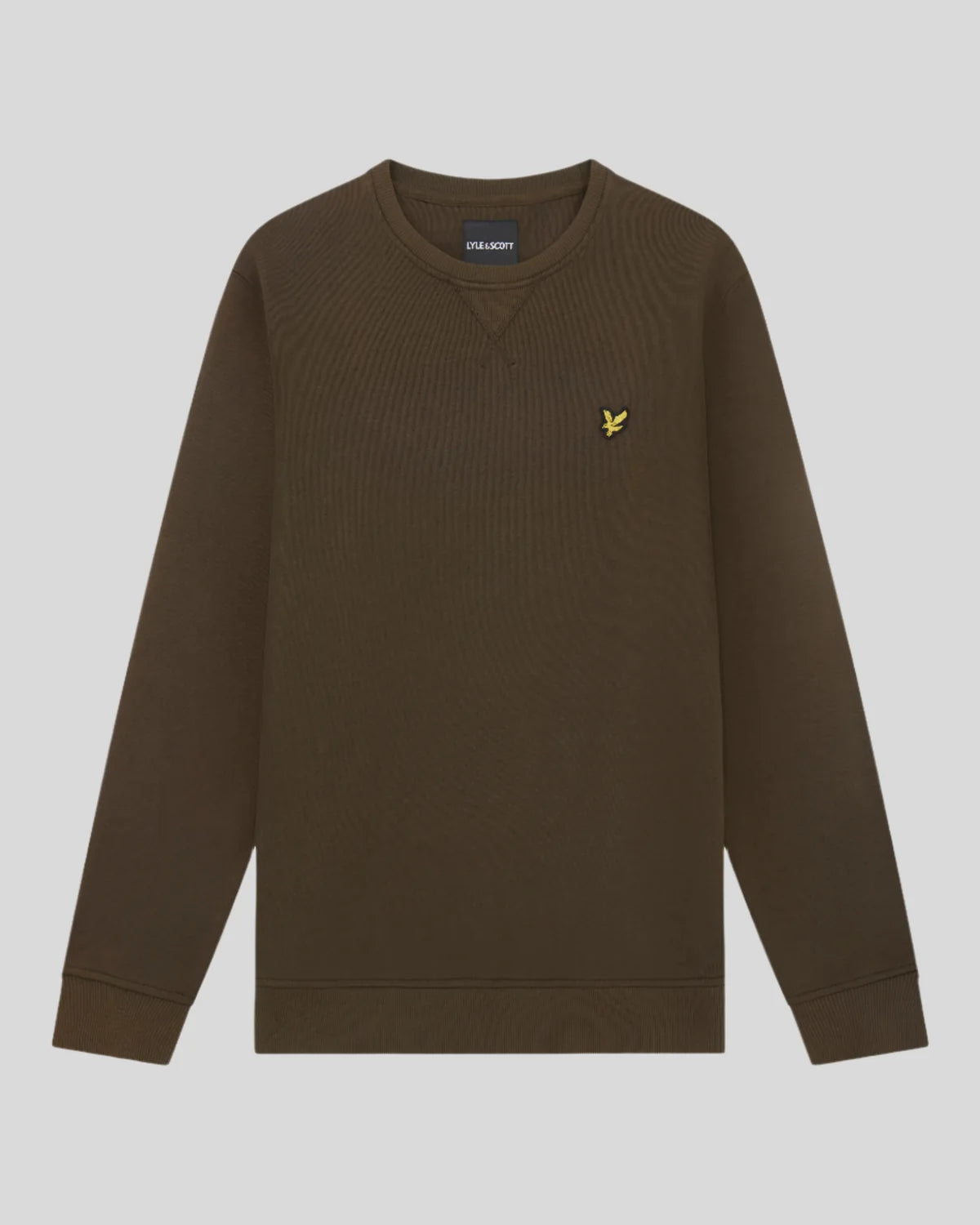 Lyle & Scott Cotton Crewneck Sweatshirt in Olive