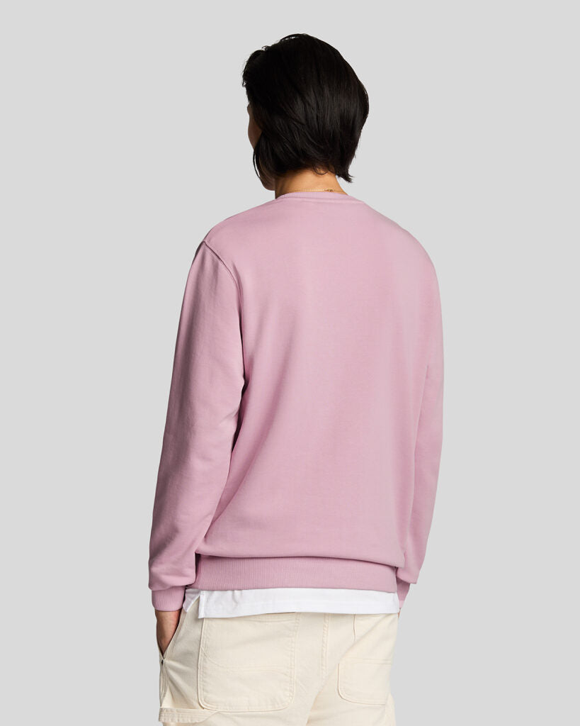 Lyle & Scott Cotton Crewneck Sweatshirt in Pink Light