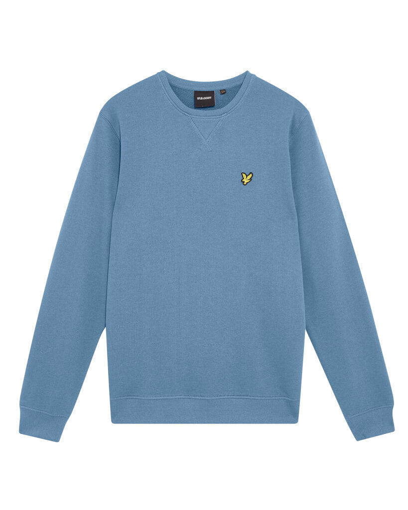 Lyle & Scott Cotton Crewneck Sweatshirt in Ocean Sky