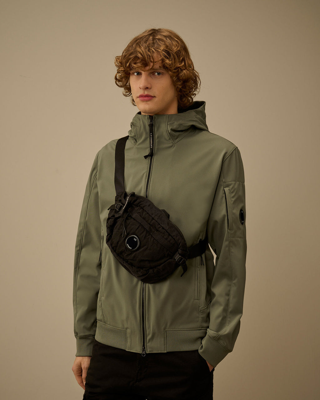 C.P. Company Nylon B Lens Waist Bag in Black