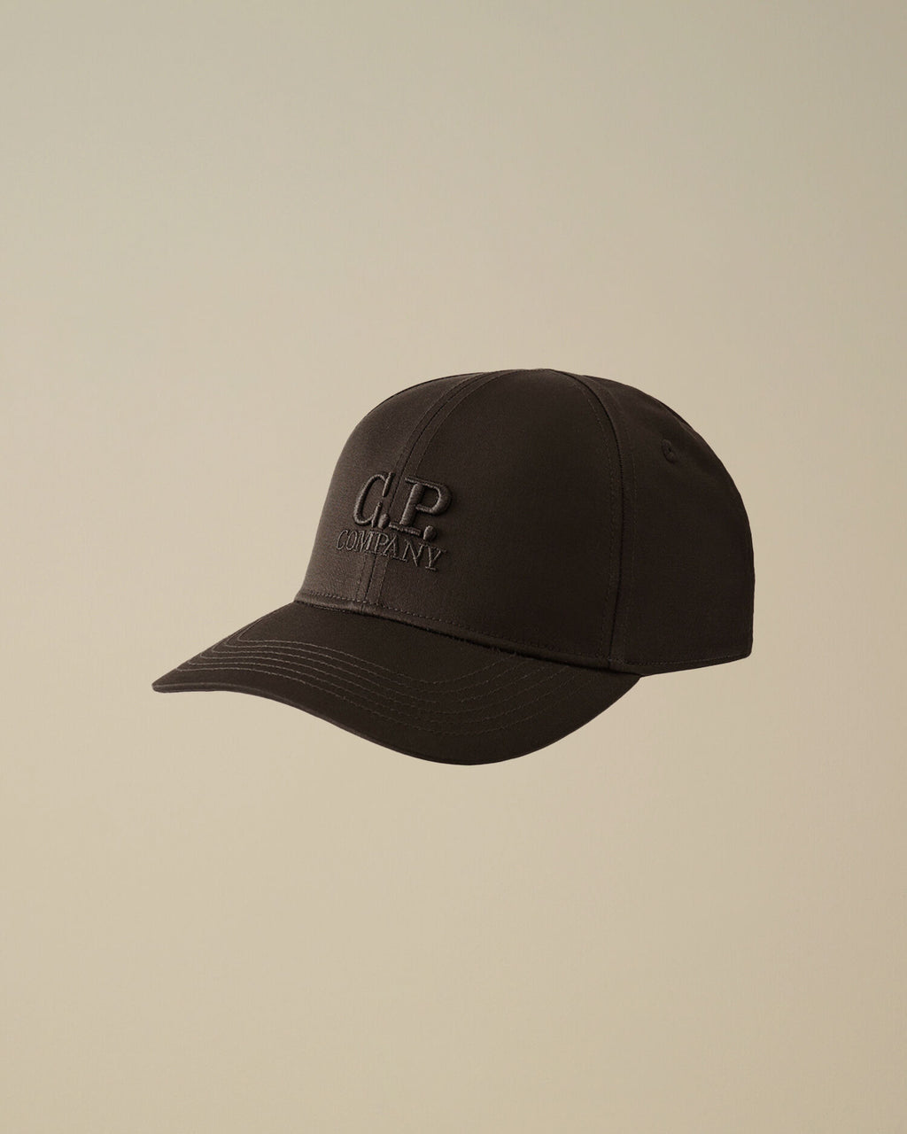 C.P. Company Gabardine Logo Cap in Black