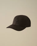 C.P. Company Gabardine Logo Cap in Black