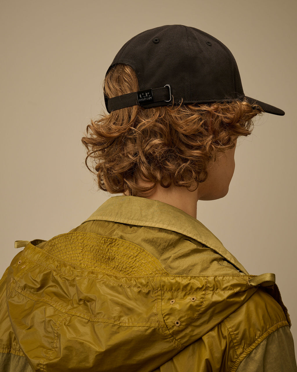 C.P. Company Gabardine Logo Cap in Black