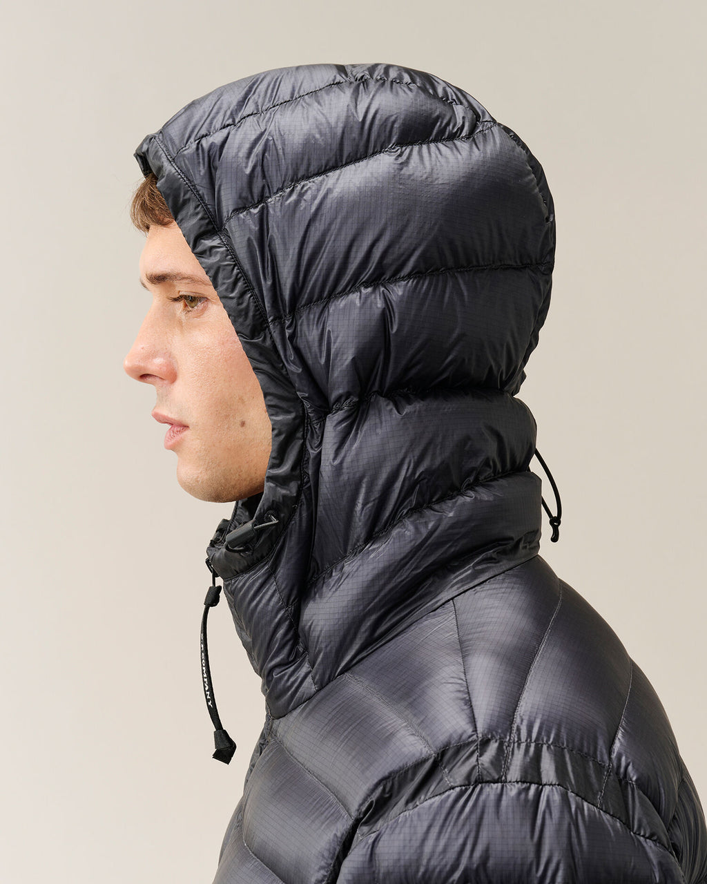 C.P. Company D.D. Shell Hooded Lens Down Jacket in Navy