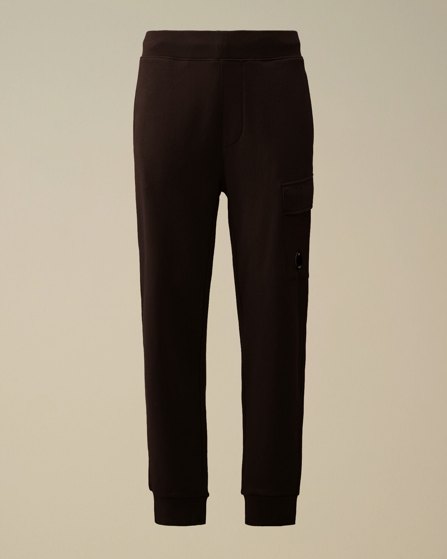 C.P. Company Diagonal Raised Fleece Lens Sweatpants in Black