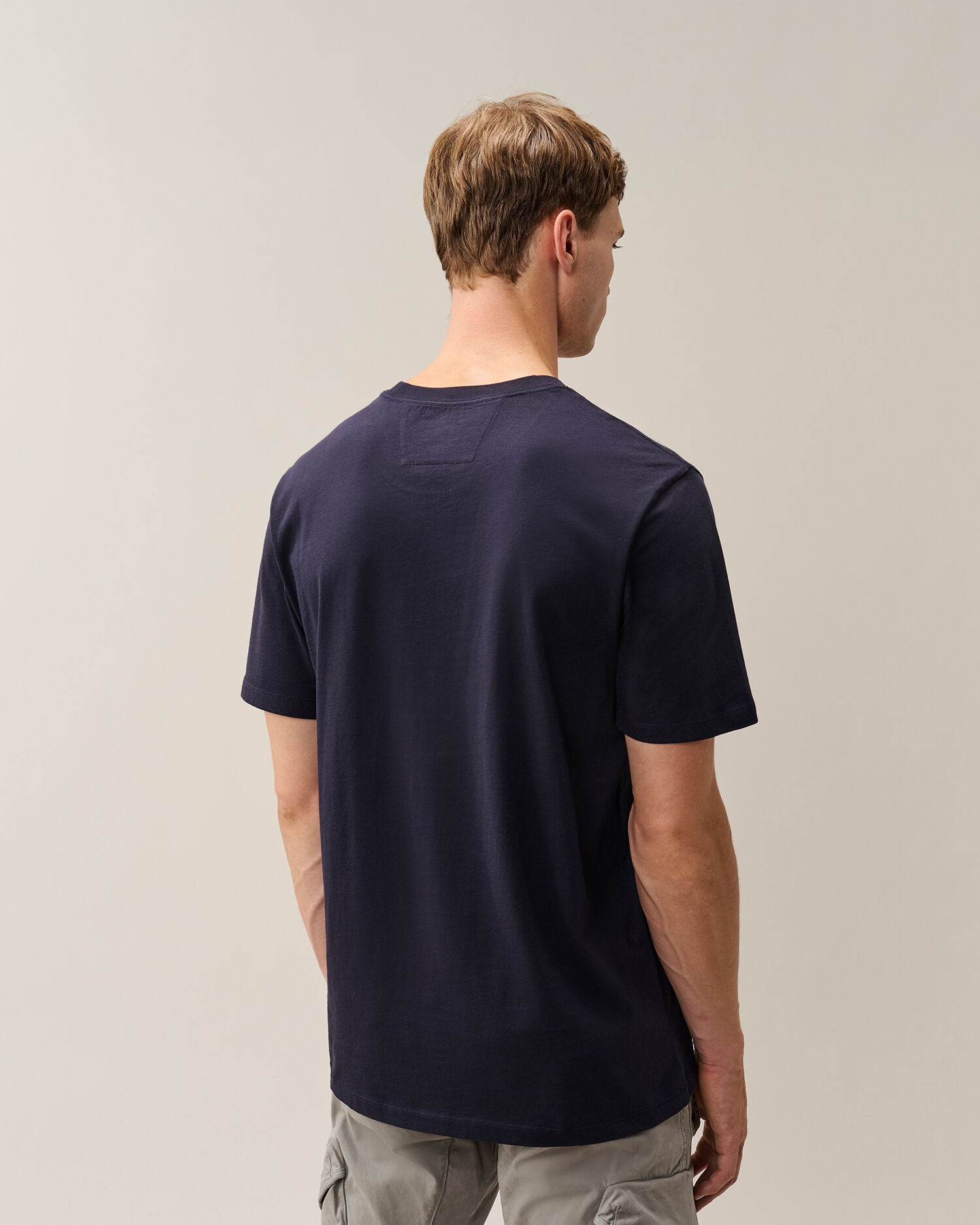 C.P. Company Stitch Block Logo T-Shirt in Navy