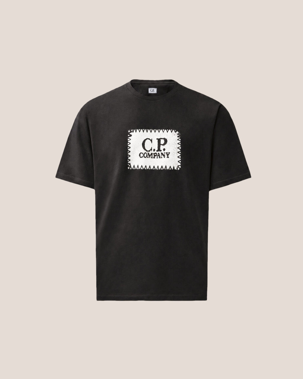 C.P. Company Stitch Block Logo T-Shirt in Black