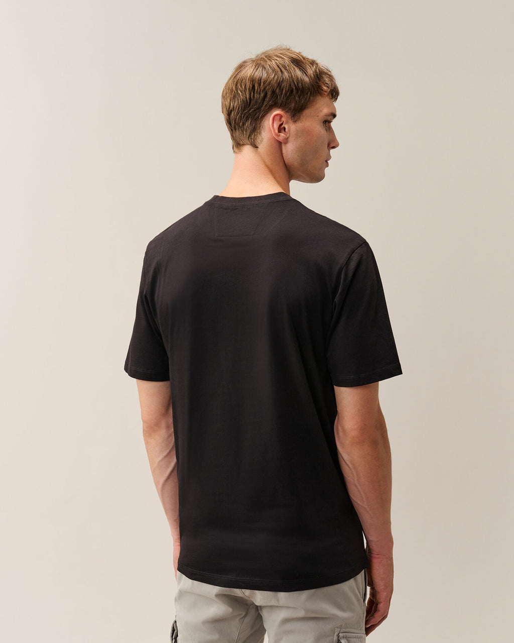 C.P. Company Stitch Block Logo T-Shirt in Black